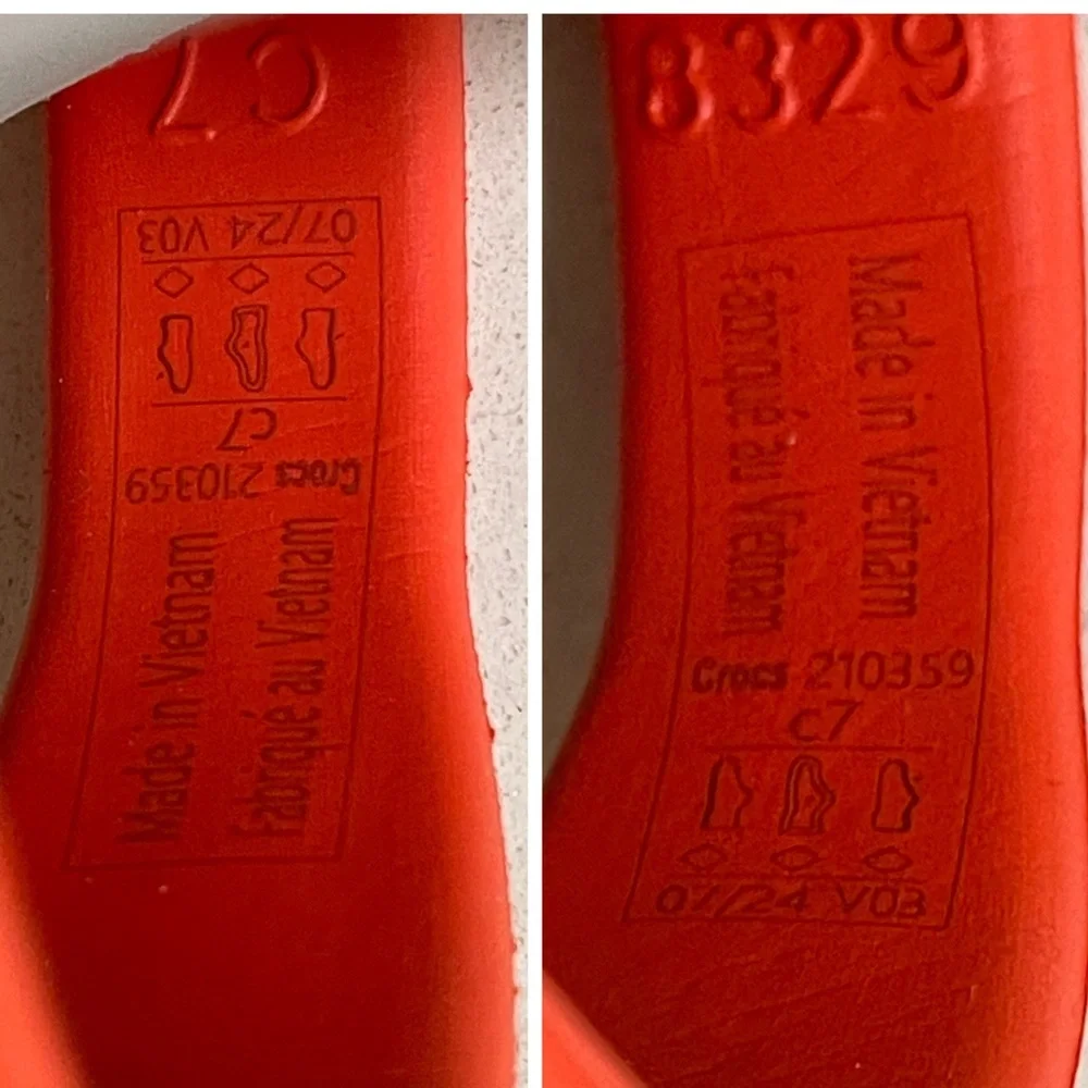 Crocs Classic Rocket Ship Clog  210359 - Toddler - Gray / Mirage Orange Size 7